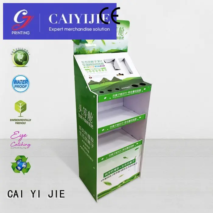 CAI YI JIE special custom cardboard display stands pop for electronic lights for grids