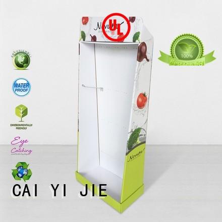 CAI YI JIE corrugated cardboard pos display stands