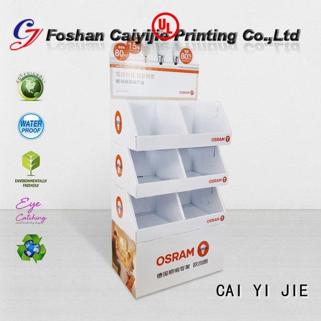 CAI YI JIE Brand pop plastic promotional cardboard greeting card display stand