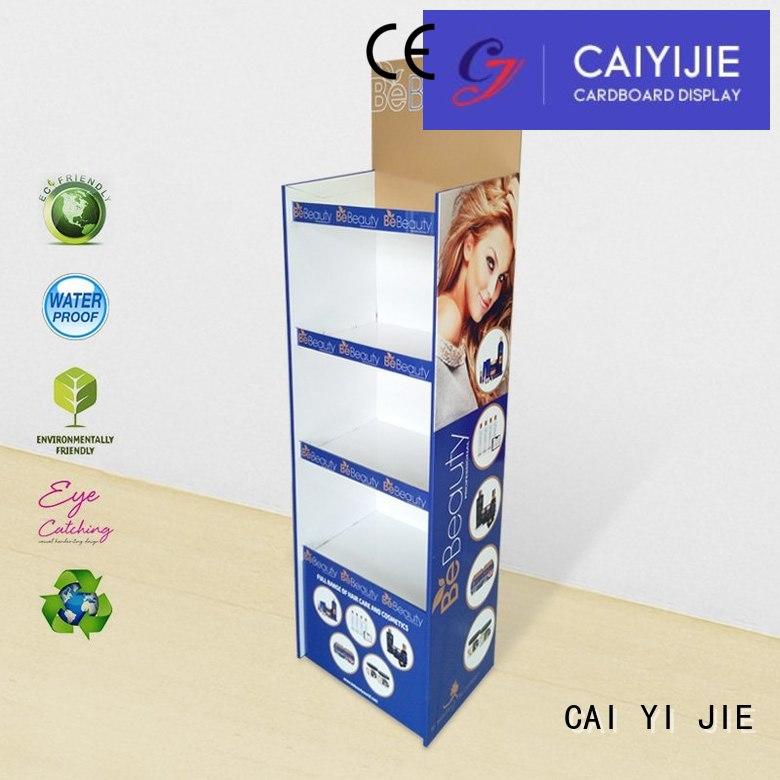 space retai stairglossy cardboard stand CAI YI JIE Brand company