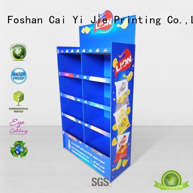 CAI YI JIE heavy cardboard product display stands displays fordrink