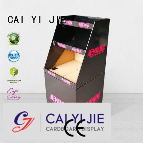 cheese merchandising cardboard dump bins for retail CAI YI JIE