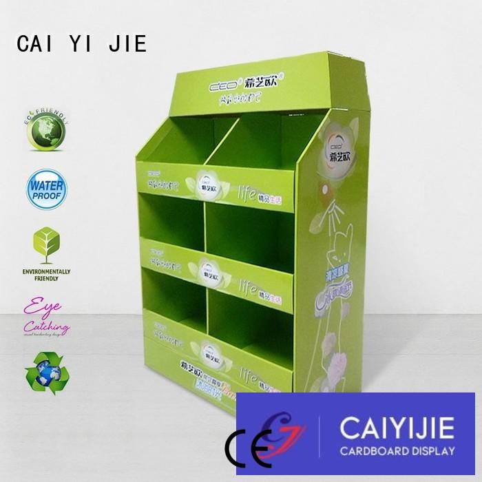 CAI YI JIE Brand square cardboard easy pallet display manufacture