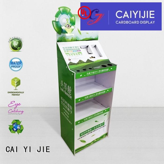 glossy cardboard display racks stiand for paper shelf CAI YI JIE