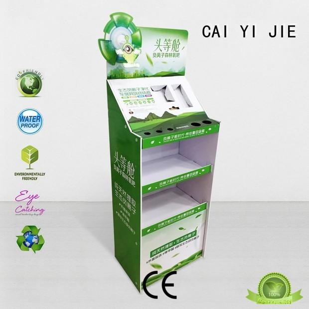 CAI YI JIE heavy custom cardboard floor displays for cabinet