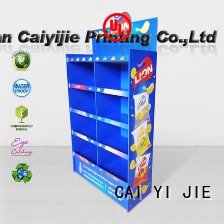 stiand cardboard display shelves special for store CAI YI JIE