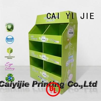 CAI YI JIE Brand mobile pallet cardboard pallet display