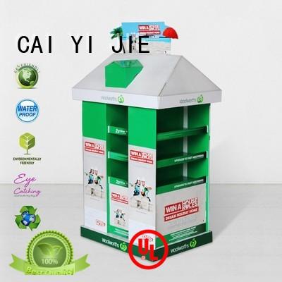 CAI YI JIE cardboard pallet display woolworths for chain store