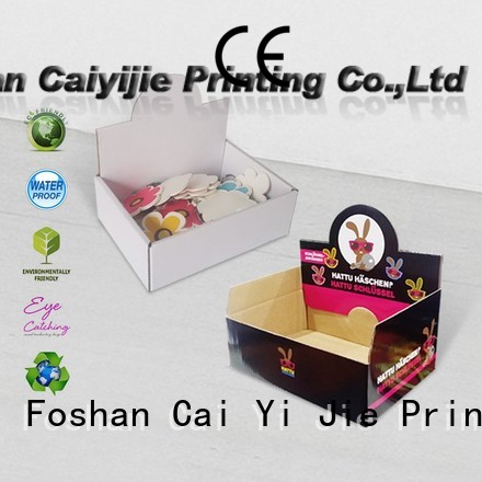cardboard counter display boxes packaging for products CAI YI JIE
