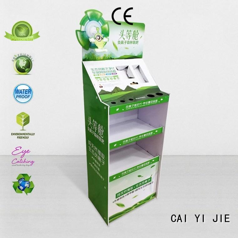 CAI YI JIE custom cardboard display stands space for supermarket