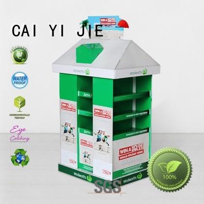Wholesale square mobile pallet display CAI YI JIE Brand
