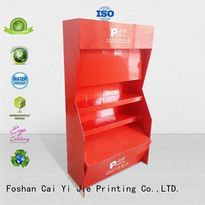 stiand stand corrugated CAI YI JIE Brand cardboard greeting card display stand factory