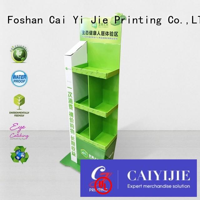 stiand stairglossy large printing CAI YI JIE Brand cardboard stand supplier