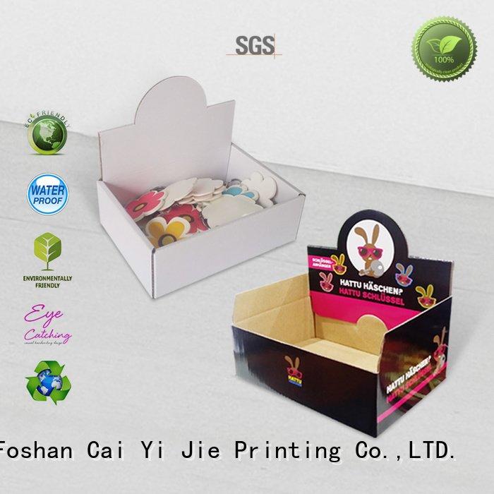 CAI YI JIE Brand product units cardboard display boxes printed stands
