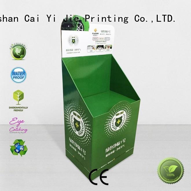 CAI YI JIE corrugated cardboard book display stand for led light