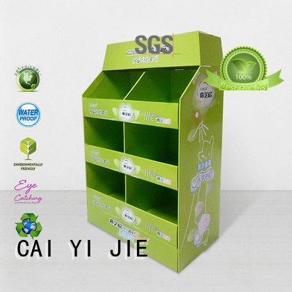 CAI YI JIE pos promoting pallet display sales corrugated