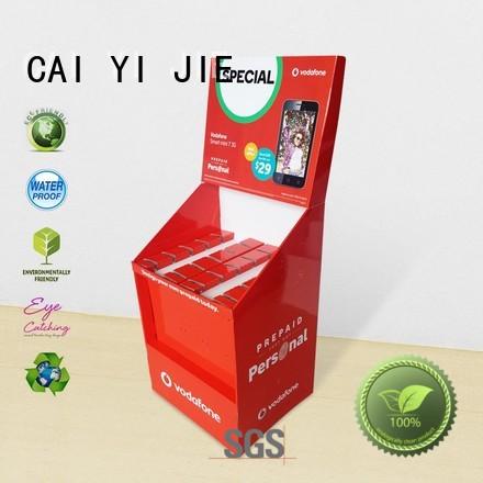 CAI YI JIE counter hook display stand cardboard display for perfume