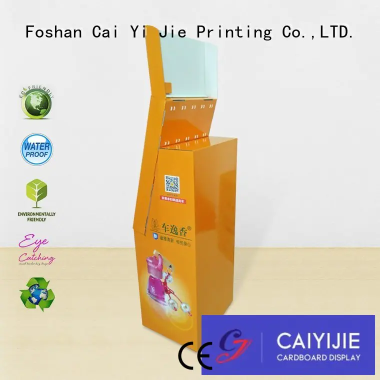 custom cardboard display stand singapore manufacturer for phone accessories CAI YI JIE