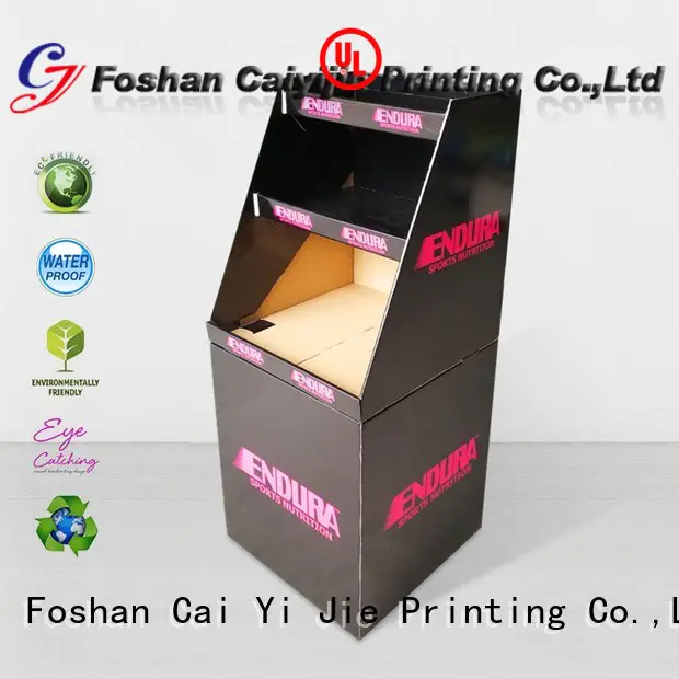 floor merchandising dumpbin cardboard CAI YI JIE Brand