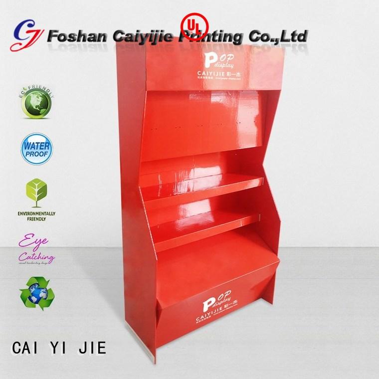 display cardboard floor display plastic fordrink CAI YI JIE