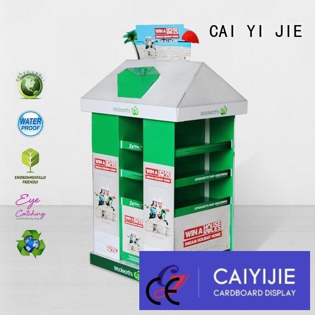 CAI YI JIE carton pallet display racks for chain store