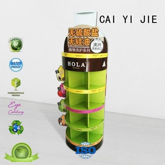 CAI YI JIE large cardboard product display stands retail for foods